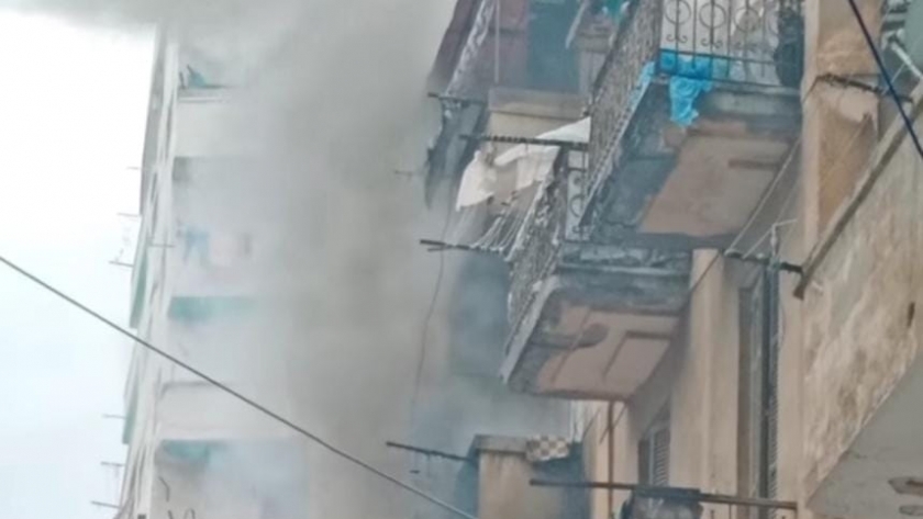 حريق في شقه سكنيه في الإسكندرية