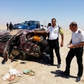 حادث انقلاب سيارة بجنوب سيناء