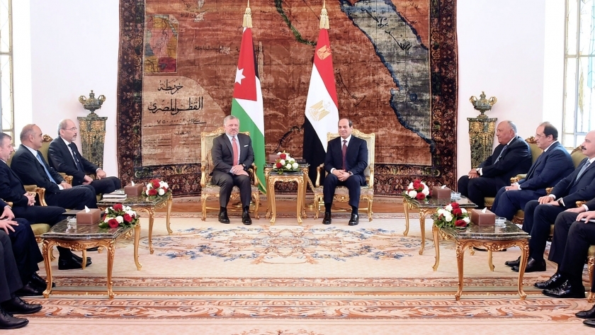 السيد الرئيس يستقبل العاهل الأردني بالقاهرة ويعقدان جلسة مباحثات