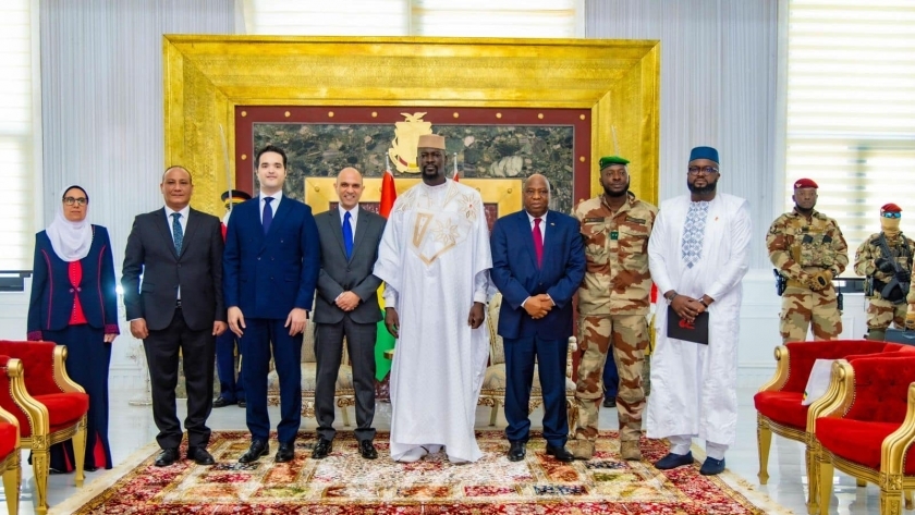 السفير المصري مع رئيس غينيا