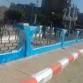 جانب من عمليات تطوير المدخل الشرقي لمدينة أخميم