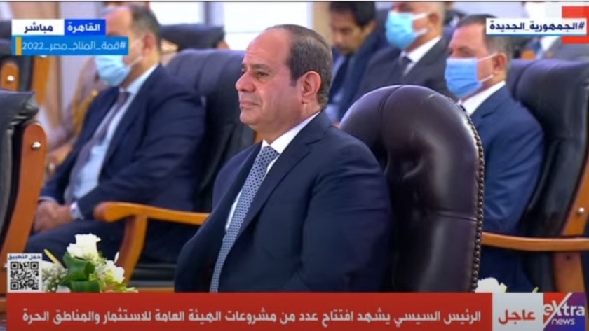 الرئيس عبدالفتاح السيسي رئيس الجمهورية خلال افتتاح المشروعات اليوم
