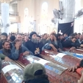 جنازة جماعية لـ8 من ضحايا حادث الصحراوي الشرقي ببني سويف