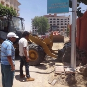أعمال تطوير  شارع خالد بن الوليد