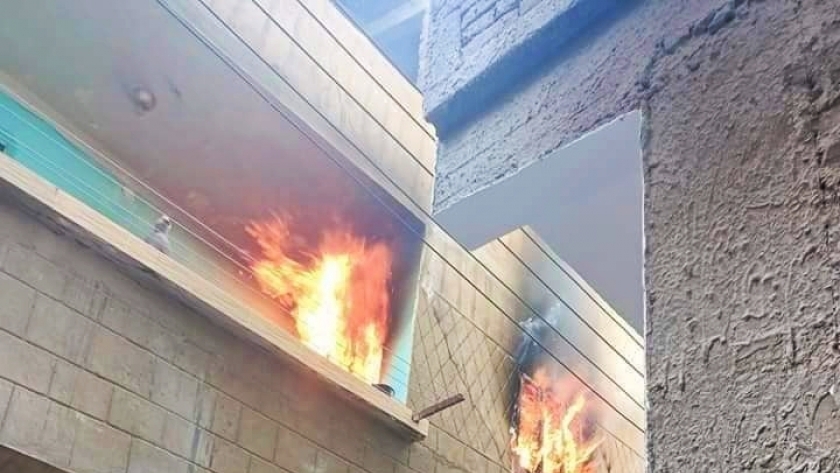 حريق شقة في الدقهلية
