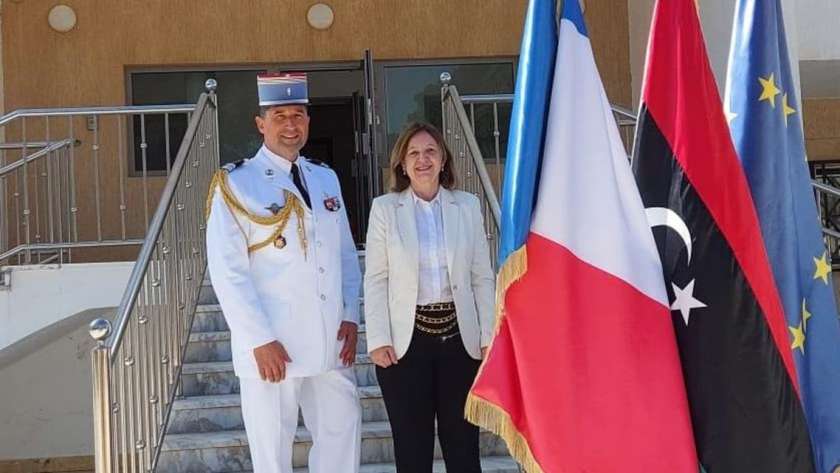 السفيرة الفرنسية في ليبيا خلال الافتتاح