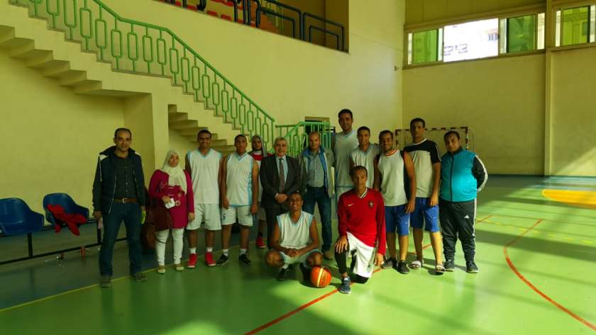 طلاب جامعة طنطا يحققون الفوز على جامعة اسوان فى كرة السلة
