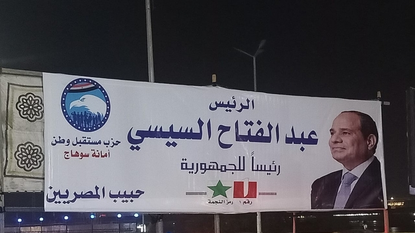 لافتات دعم الرئيس السيسي