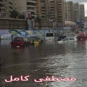 أمطار غزيرة في شوراع الإسكندرية منذ عامين