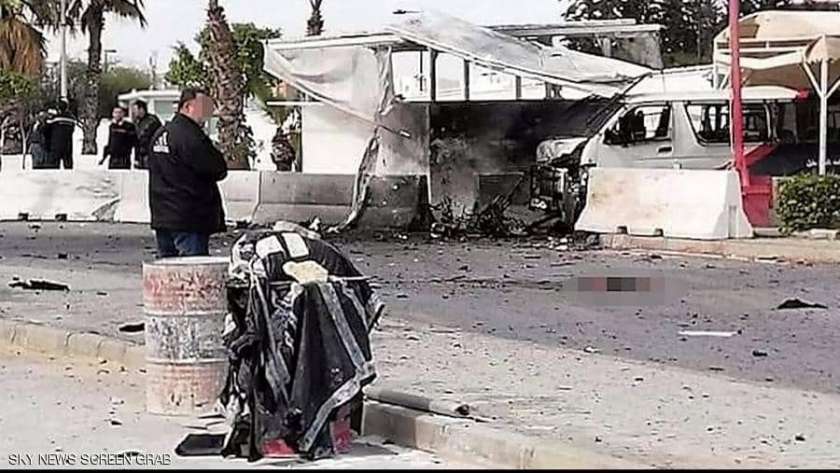 محيط التفجير الانتحاري في محيط السفارة الأمريكية بتونس