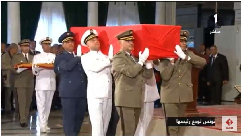 مراسم تشييع جنازة الرئيس الراحل قايد باجي السبسي