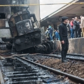 صورة من حادث قطار محطة مصر