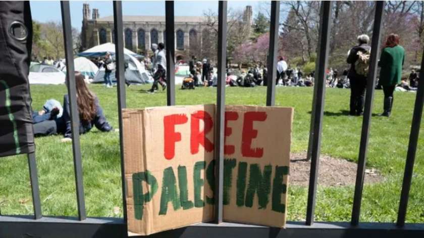 من مظاهرات الطلاب الأمريكان لدعم فلسطين