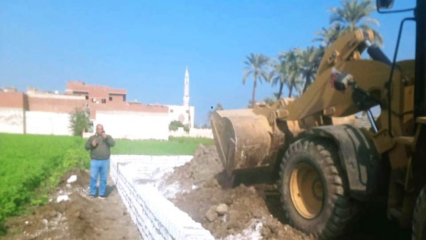 إزالة حالات على الأراضي الزراعية في بني سويف