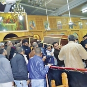 تشييع اثنين من شهداء الإرهاب فى سيناء من كنيسة السويس