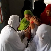 بالصور| استمرار الحملة القومية للتطعيم ضد الحصبة في القليوبية