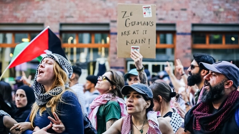 مظاهرات سابقة في برلين لدعم فلسطين
