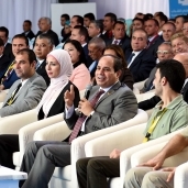 الرئيس عبدالفتاح السيسى خلال مشاركته فى المؤتمر الثالث للشباب فى الإسماعيلية