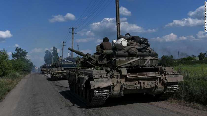 دبابات أوكرانية في لوهانسك