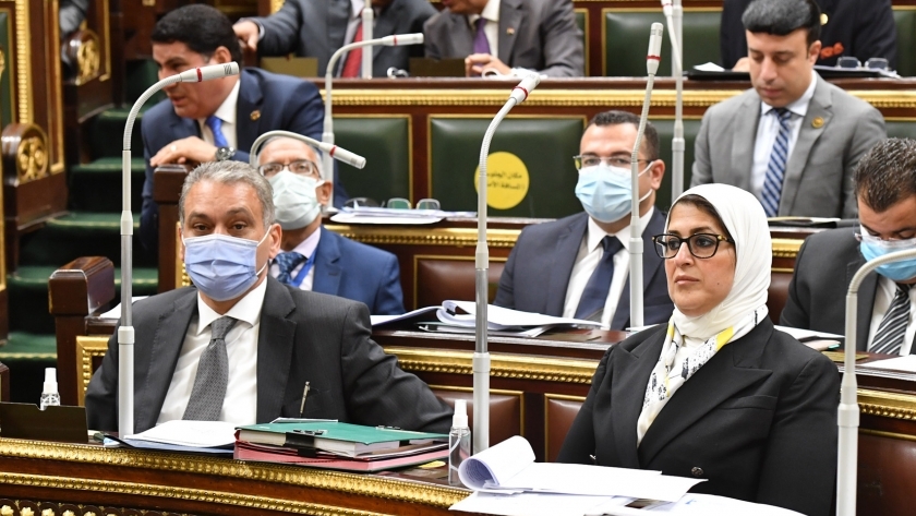 وزيرة الصحة داخل مجلس النواب