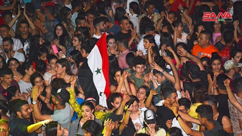 احتفالات السوريين بفوز بشار الأسد بانتخابات الرئاسة السورية 2021