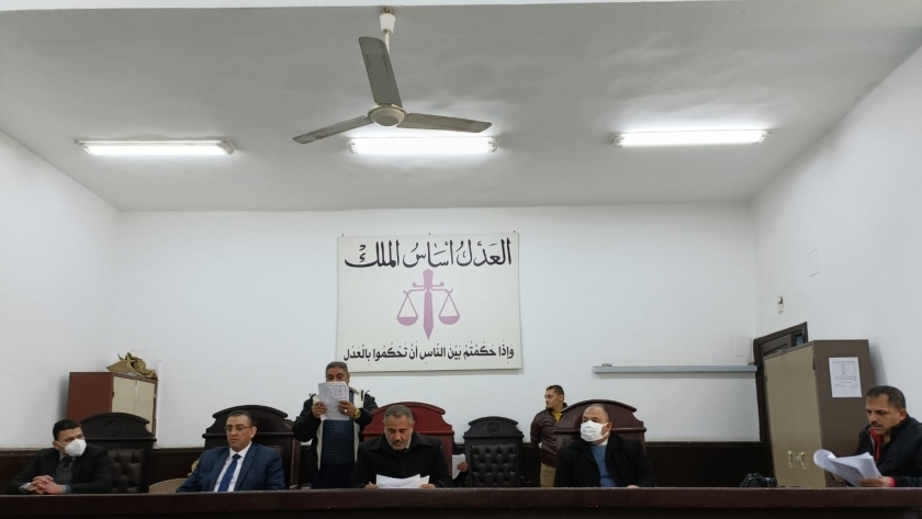 هيئة محكمة جنايات الفيوم برئاسة المستشار إيهاب سعيد حنا