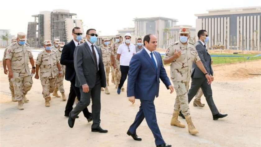 الرئيس عبدالفتاح السيسي في زيارة سابقة للعاصمة الإدارية