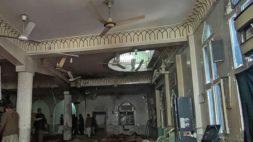 مسجد بيشاور عقب الانفجار في باكستان