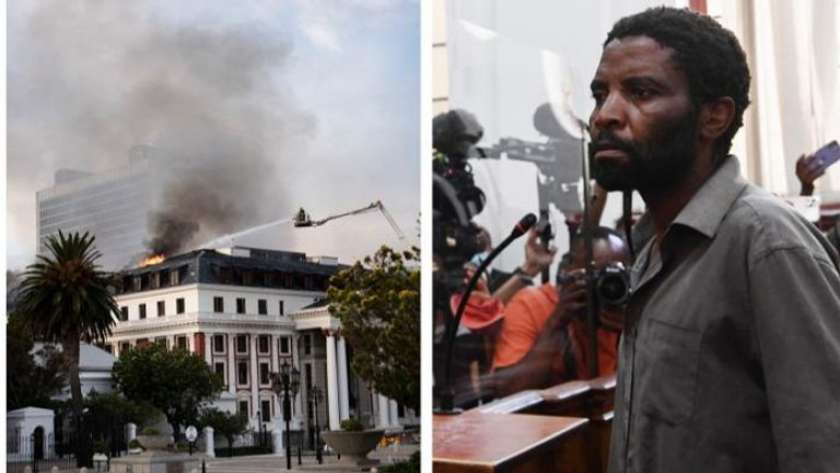 حريق برلمان جنوب أفريقيا