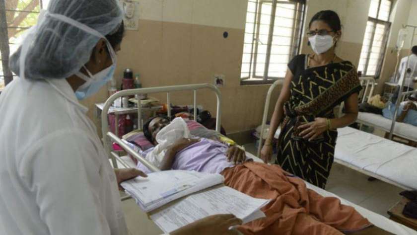 إحدى مريضات الفطر الاسود في الهند