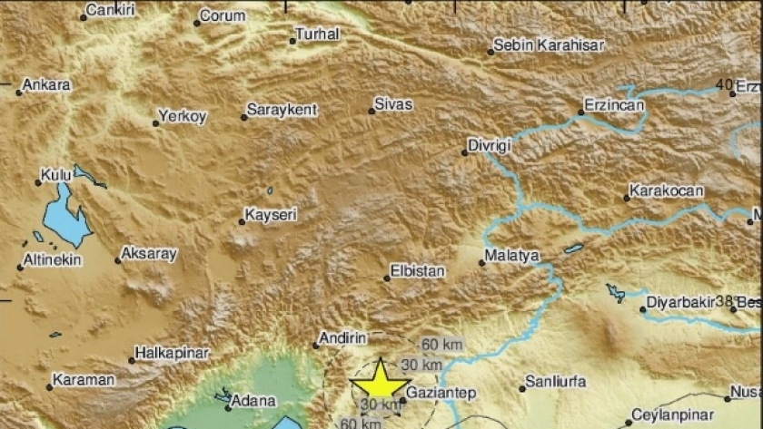 مركز زلزال تركيا