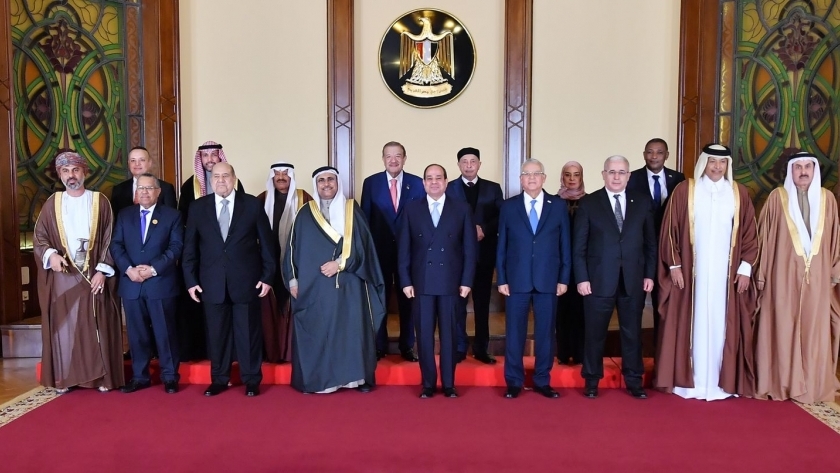 الرئيس عبدالفتاح السيسي ورؤساء المجالس والبرلمانات العربية