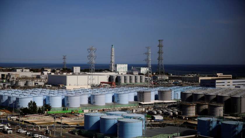 صهاريج تخزين المياه في محطة فوكوشيما النووية