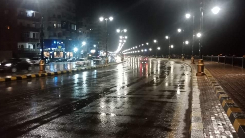 هطول أمطار بين متوسطة وغزيرة في بني سويف