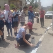 حملة نظافة وزراعة أشجار بمشاركة 60 شاب وفتاة  في ميت الخولى عبد الله  بدمياط