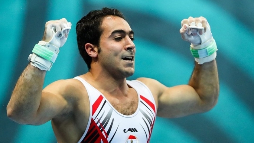 البطل علي زهران - صاحب فضية كأس العالم للجمباز