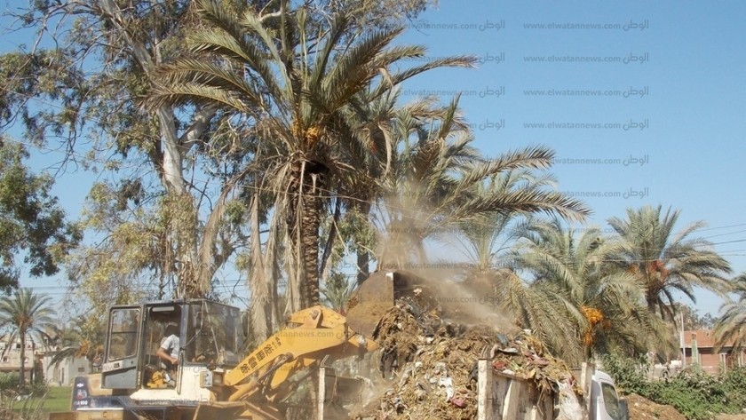 رفع 40طن قمامة من شوارع"العجوزين" ضن مبادرة"قرية نظيفة"فى كفر الشيخ 