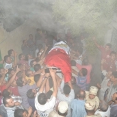 تشييع جثمان إبراهيم عزازي ضابط الأمن الوطني فى جنازة عسكرية بالغربية