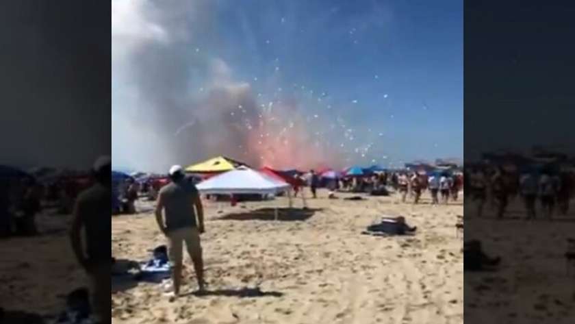 الانفجار الذي وقع على شاطئ بولاية ماريلاند الأمريكية