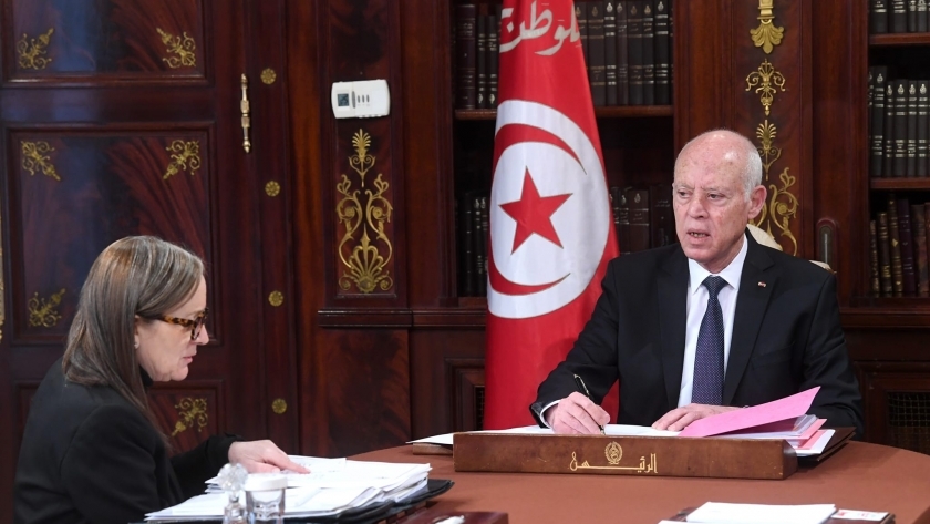 اجتماع قيس سعيد برئيسة الوزراء التونسية