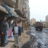 رئيس مدينة دسوق  يتفقد اعمال الرصف النهائية بطريق المرور