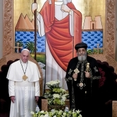 بابا الفاتيكان خلال لقاء سابق مع البابا تواضروس