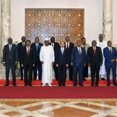 الرئيس عبدالفتاح السيسي رئيس الاتحاد الأفريقي خلال القمتين حول السودان وليبيا أمس
