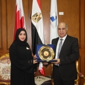 رئيس جامعة كفر الشيخ يبحث سبل التعاون مع المستشار الثقافى لسفارة "البحرين"