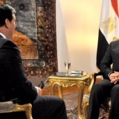 الرئيس عبدالفتاح السيسي أثناء الحديث مع قناة "فوكس نيوز"