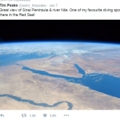 صورة دلتا النيل التي نشرها رائد الفضاء البريطاني