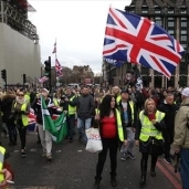 مظاهرة  لمناصري بريكست الذين ارتدوا "سترات صفراء" في بريطانيا