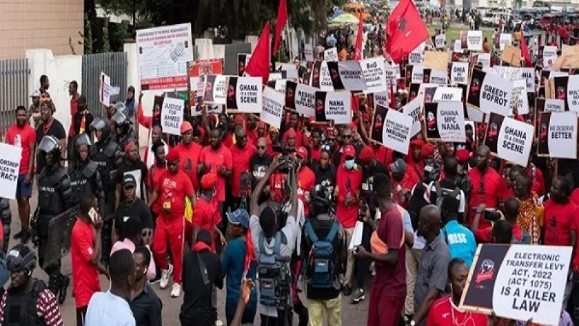 الاحتجاجات في غانا لليوم الثالث