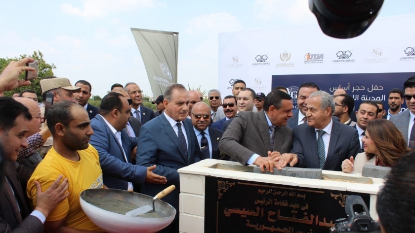 وزير التموين يضع حجر أساس منطقة لوجيستية بكفر الشيخ