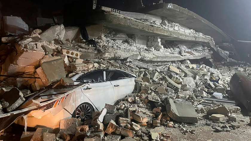 آثار الزلزال في حافظة إدلب السورية